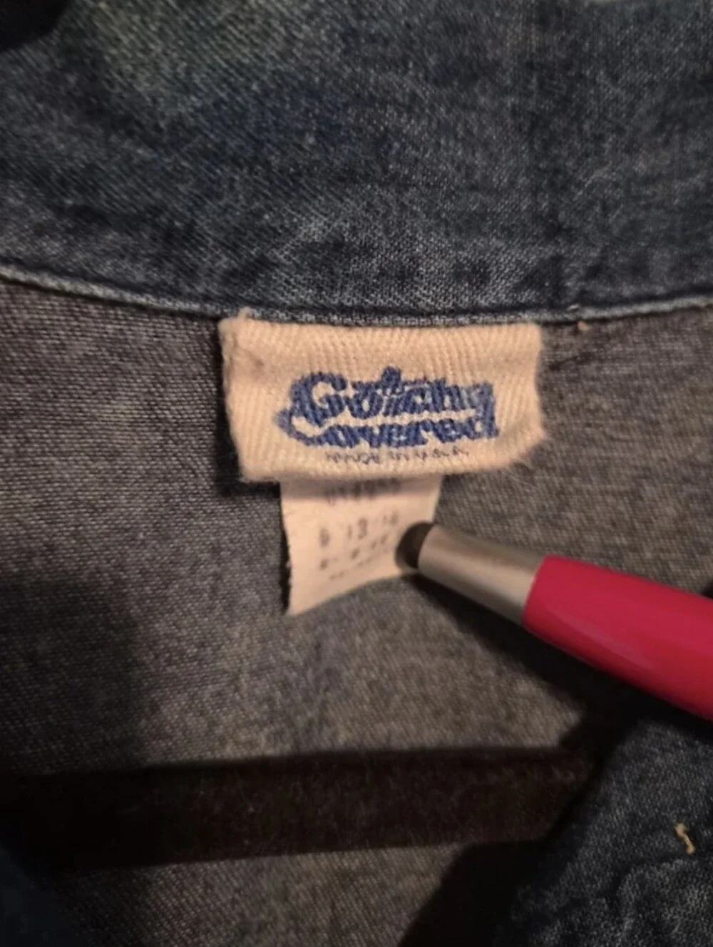 Vintage Gotcha Covered Cottagecore Denim Maxi Dress Pockets Made in the USA